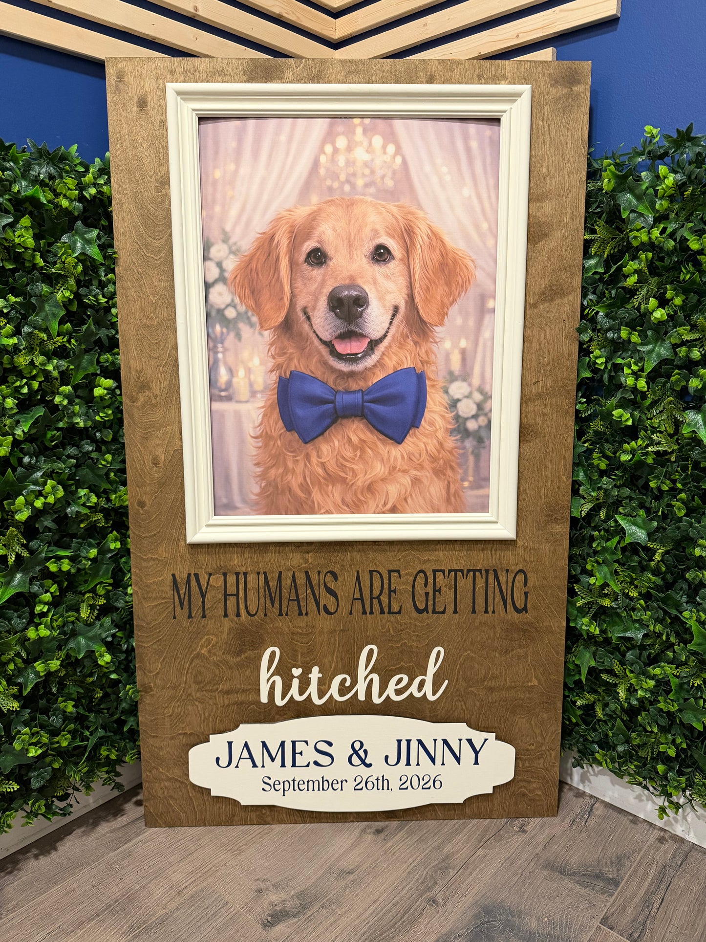 "PET" welcome wedding sign